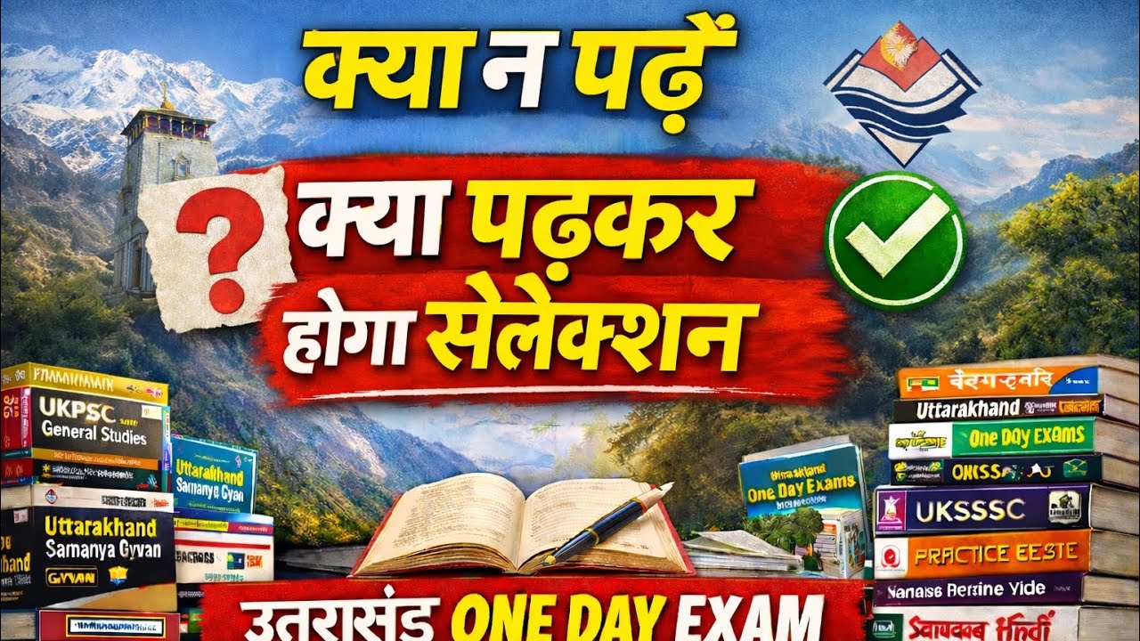 Uttarakhand One Day Exam | 6 महीने में सेलेक्शन कैसे लें? 🚀 | क्या न पढ़ें, क्या पढ़ें | Books Guide