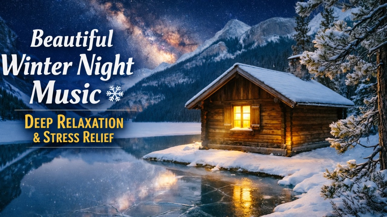 Beautiful Winter Night Music ❄️ Deep Relaxation & Stress Relief