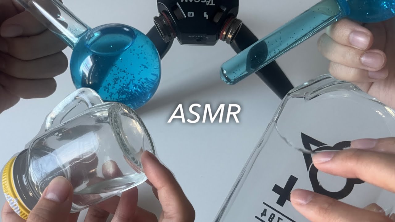 ASMR 멍 때리기 좋은 유리물병 소리 1시간 (유리 탭핑, 물소리), glass bottle fast tapping