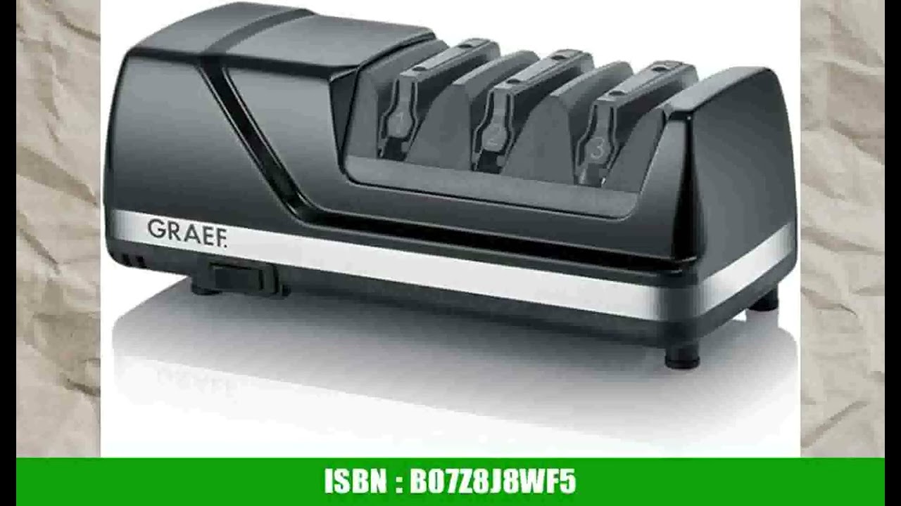 GRAEF. CX125 - Elektrischer MesserschÃ¤rfer, 3 Stufen, Perfekte Schleifwinkel fÃ¼r 15Â° Klingen,