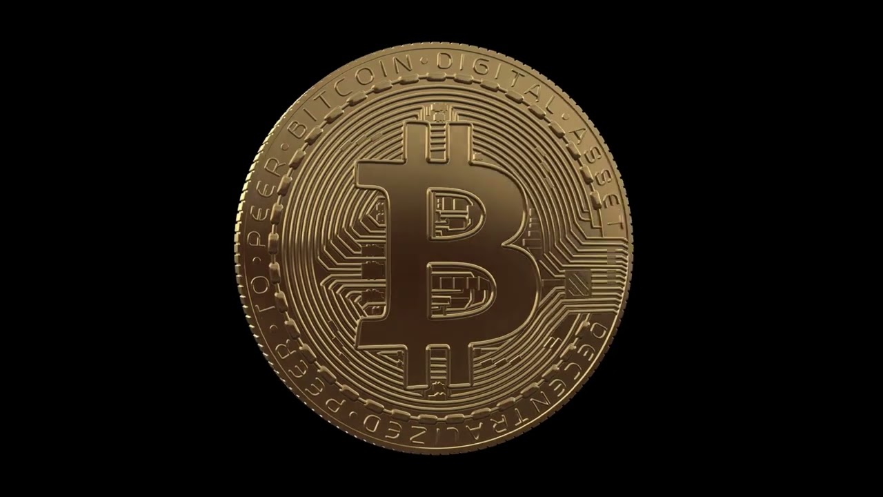 Bitcoin BTC logo animation 4k