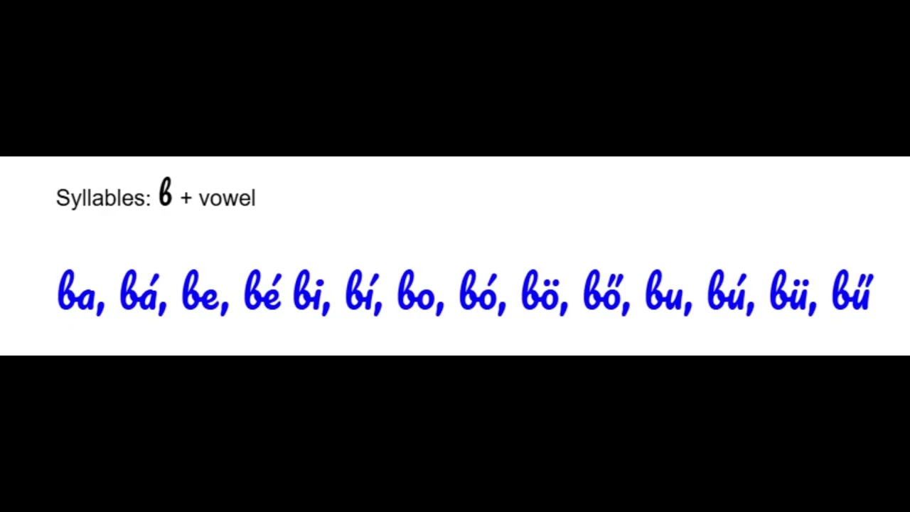 Hungarian Alphabet: Pronounce “B” with All 14 Vowels  - 