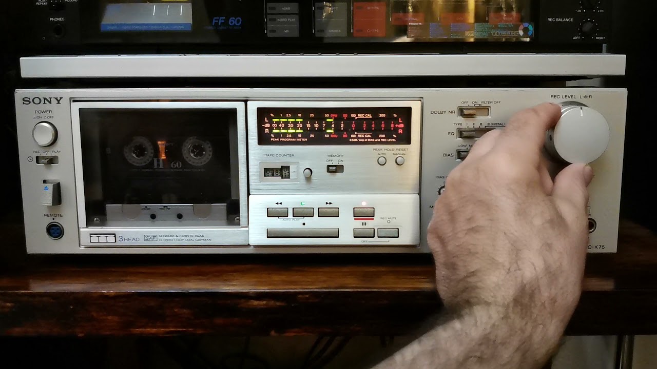 Калибруем, пишим на Sony TC-K75. Помогают Yamaha NS-1000M.