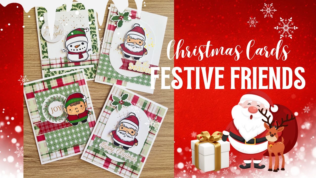 Create your own Festive Friends Christmas Cards 🎅🏼 Stampin’ Up! 