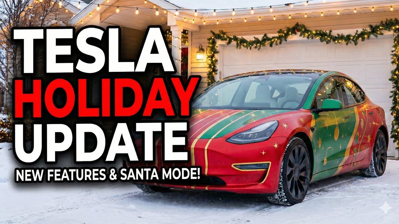 Обновление Tesla к праздникам 2025 года уже здесь — смотрите сами! #tesla