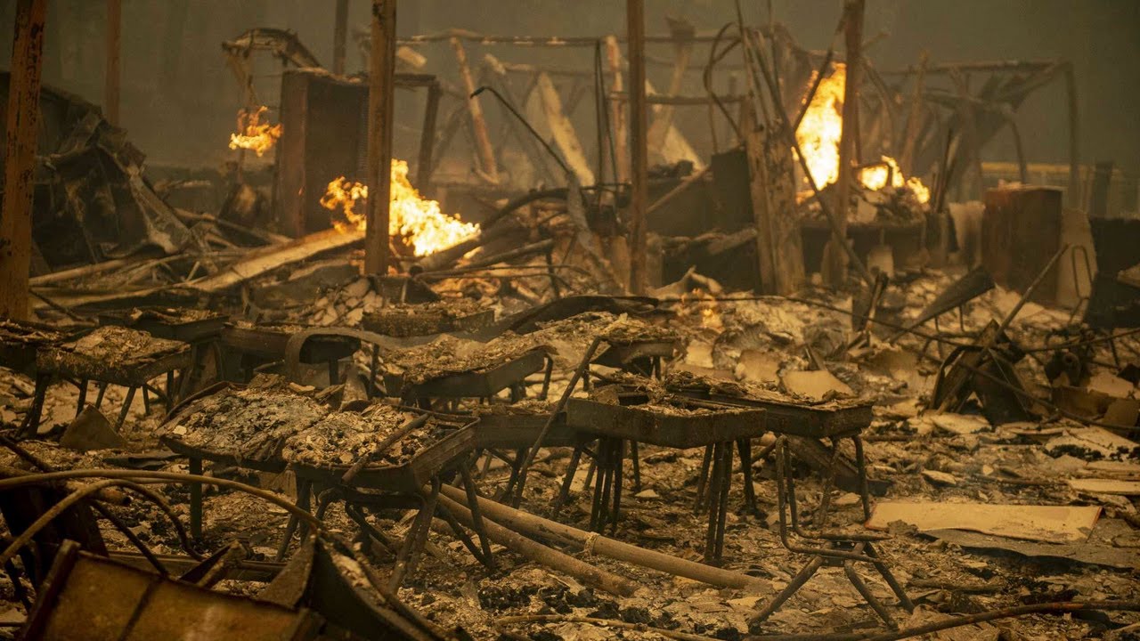 See the devastation at Berry Creek Elementary School from the Bear Fire