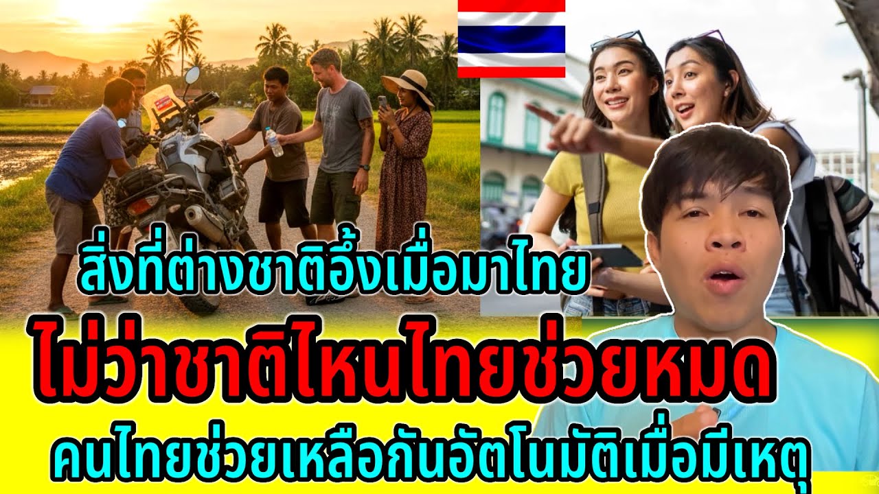 ต่างชาติมาเห็นก็อึ้ง!!คนไทยช่วยเหลือกันอัตโนมัติ ไม่ว่าชาติใดก็ตาม นี่คือสิ่งที่ชาติอื่นทำไม่ได้ ￼
