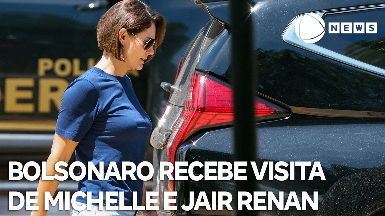 Bolsonaro recebe visita de Michelle e Jair Renan nesta quinta-feira (27)