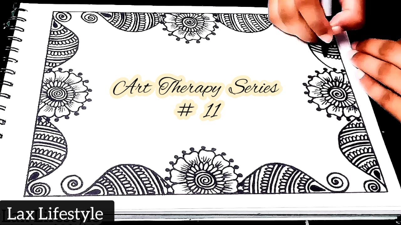 Art Therapy Series # 11 || Mehendi Design|| Doodle Art || Relaxing Mandala Drawing|| Lax Lifestyle ❤