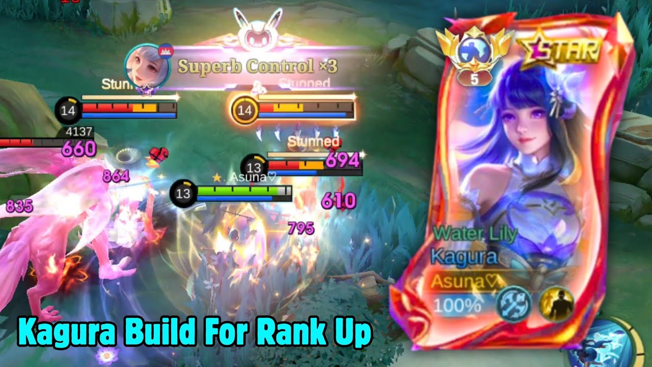 Kagura One Hit Build For Rank Up ☂️!! Mobile Legends 