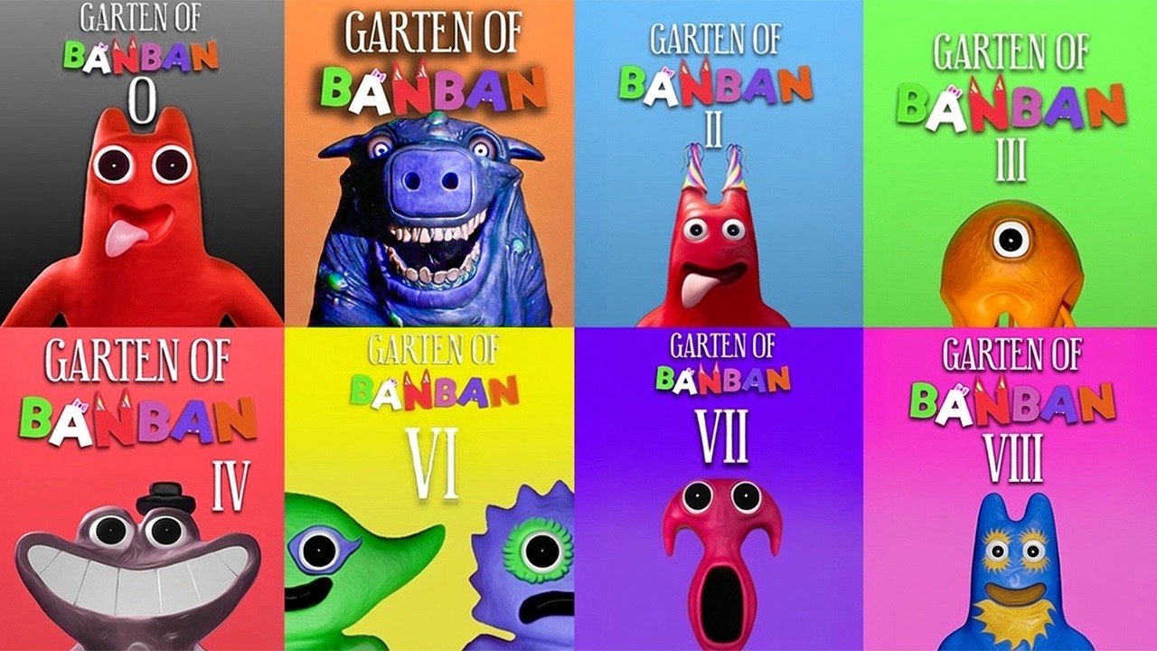 Garten of Banban 0, 1 (Updated), 2, 3, 4, 6, 7, 8 | Full Game Walkthrough | No Commentary