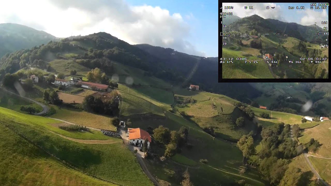 First test with sky eye + VECTOR Eagle Tree + Fatshark Dominator HD goggles