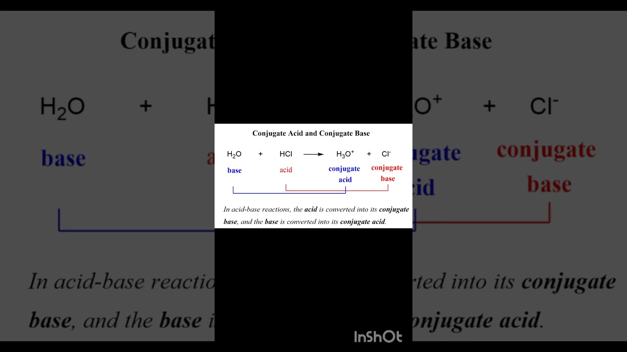 Conjugate acid and conjugate base