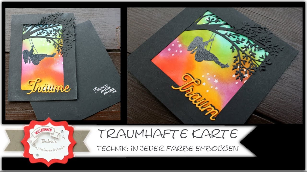 Besondere Kartenform: Traumhaft - in jeder Farbe embossen - Stampin´Up! - Schattenspiele
