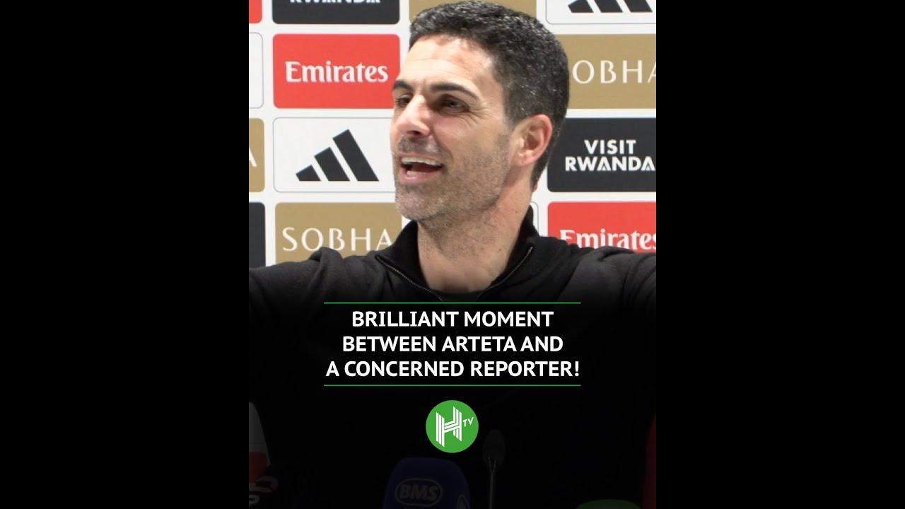 HILARIOUS moment between Arteta and a concerned reporter 🤣