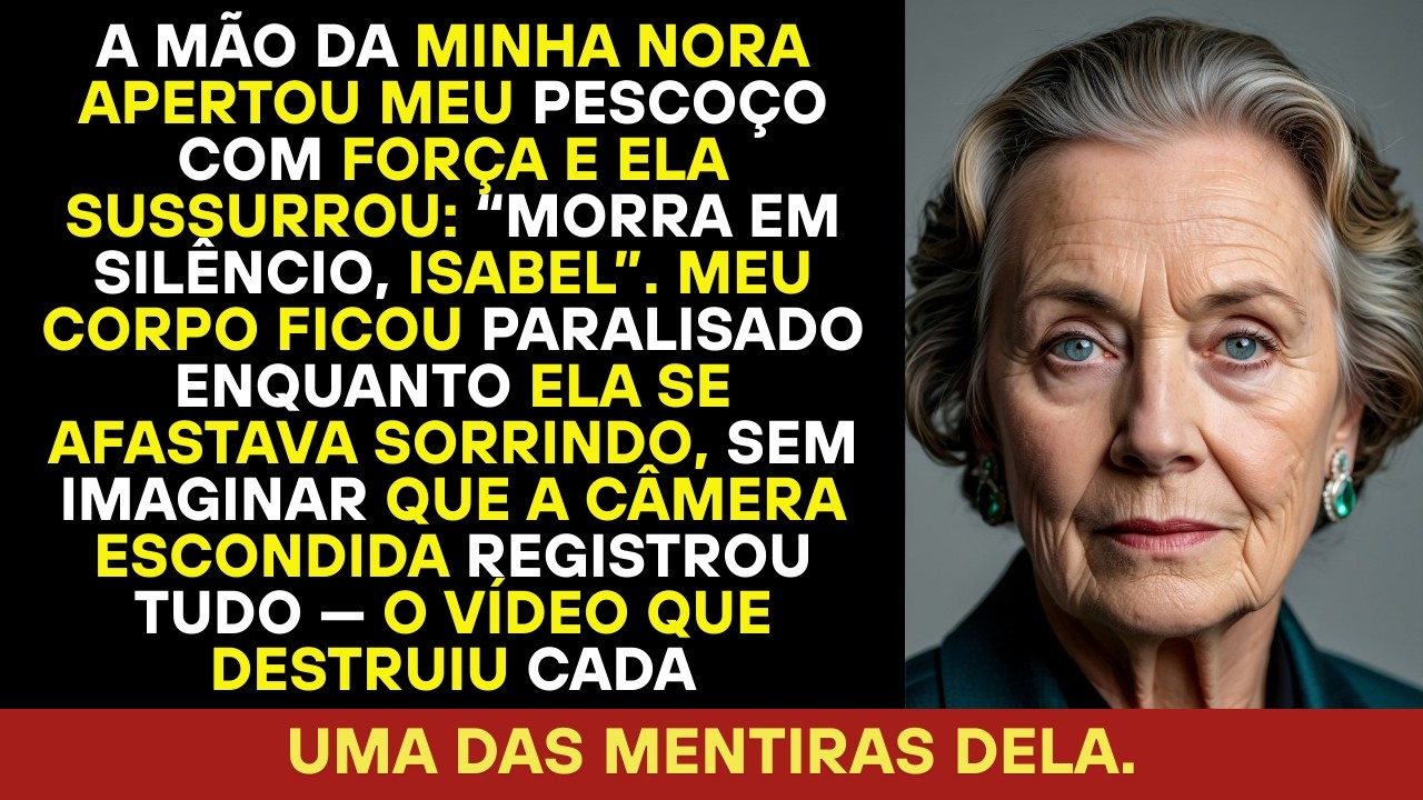Minha nora murmurou: “Saia em silêncio, Isabel”. Ela não sabia da câmera escondida.
