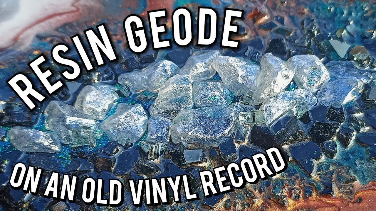 #166 RESIN GEODE DIY on an old VINYL RECORD / Step by step tutorial / Beginner / Resin Art