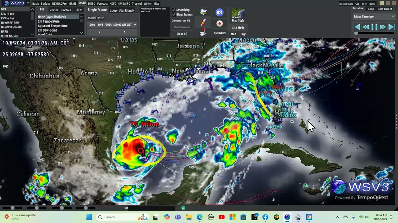10/06/2024 Tropicwatch: Milton to Maintain Hurricane Intensity Across Florida Peninsula