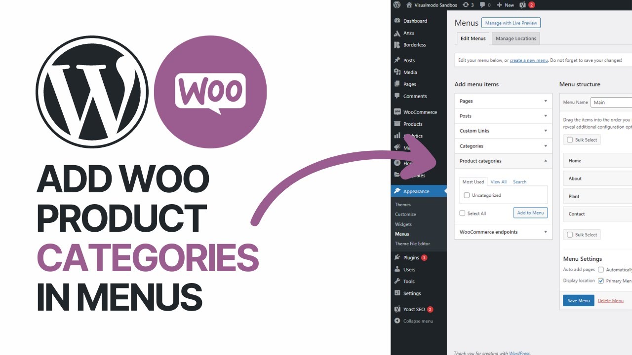 How To Add WooCommerce Product Categories in WordPress Menus? 🛒