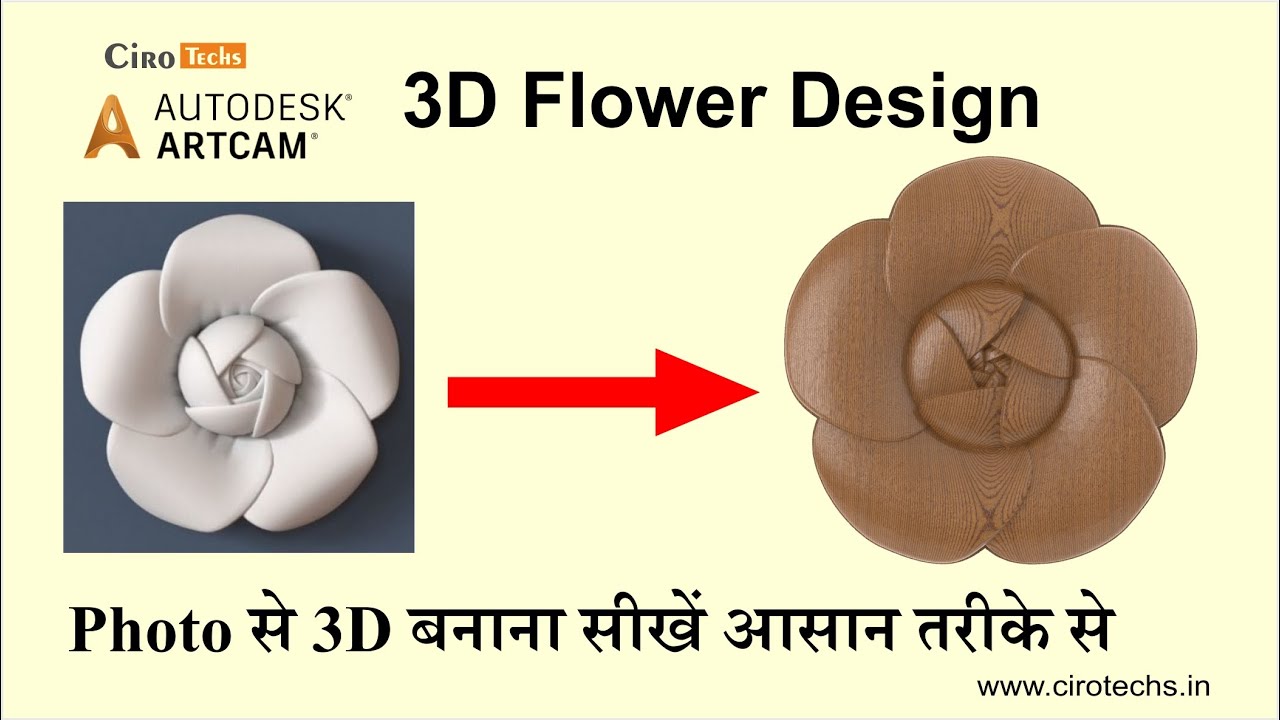 How to make 3D Flower in Artcam 