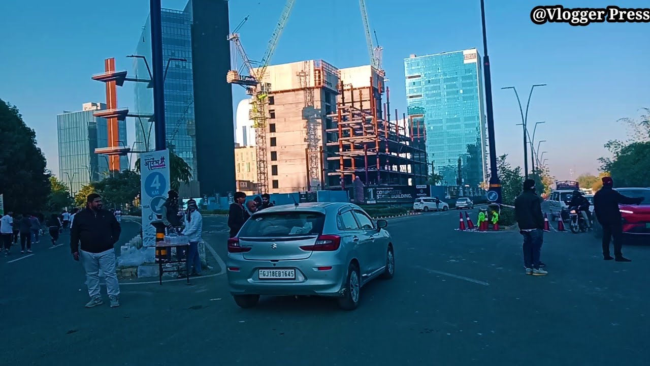 Gift City Gandhinagar Today | SHILP आरंभ GIFT CITY RUN | 2 KM RANNING GIFT CITY | @Vloggerpress |