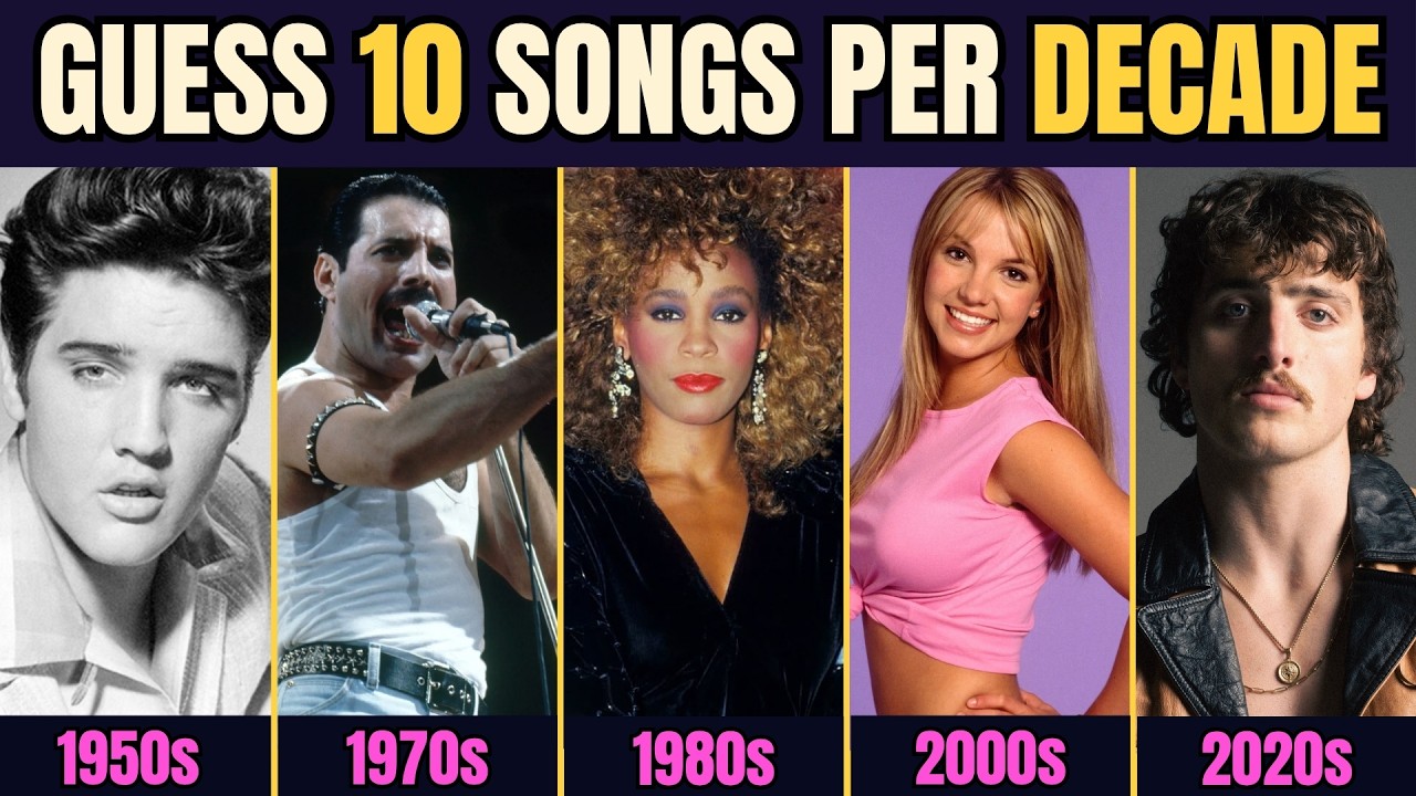 Guess 10 Songs from Each Decade 🎵 1950s to 2020s Music Quiz