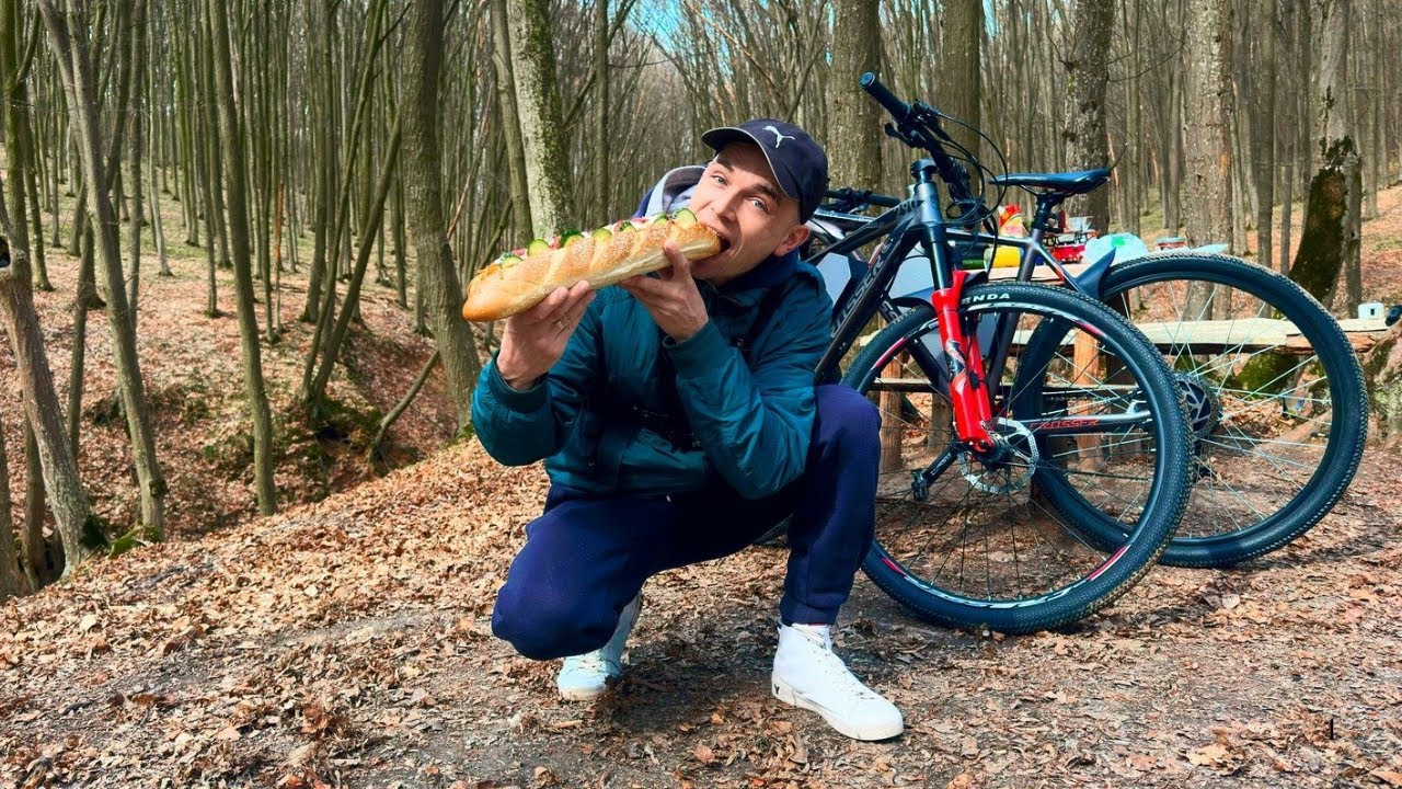 ПОЇХАЛИ У ЛІС НА ЕЛЕКТРОВЕЛОСИПЕДАХ⚡️ ТА ПРИГОТУВАЛИ НАЙБІЛЬШИЙ ХОТ-ДОГ