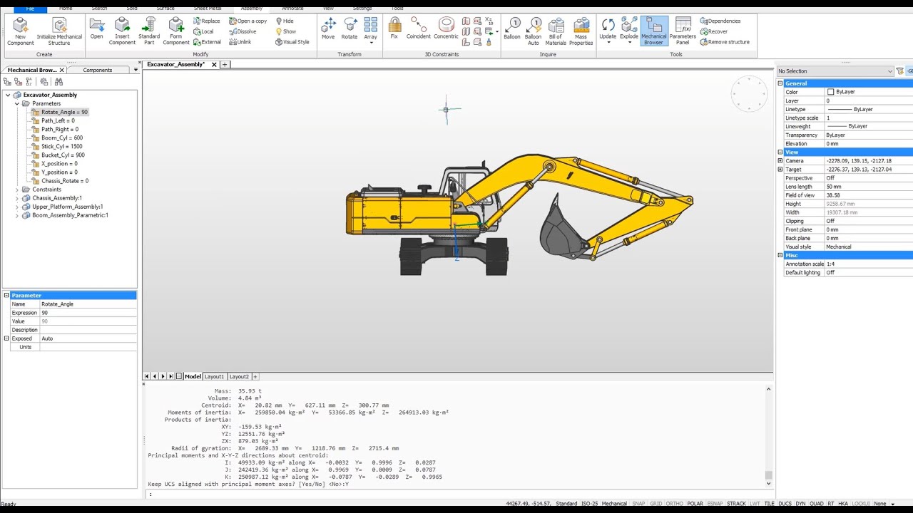Mass Properties and BOM (Bill of Materials) capabilities - BricsCAD Mechanical