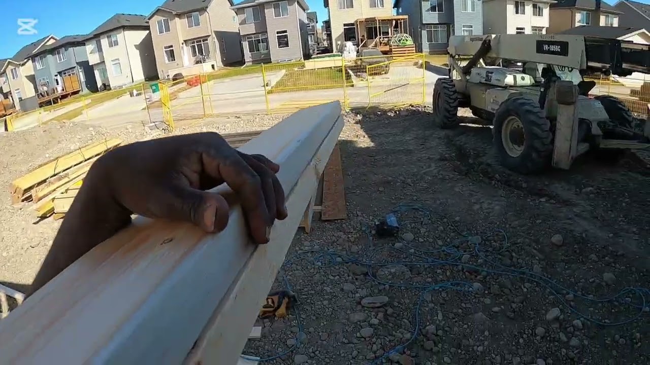 Prefabing first floor on the ground 