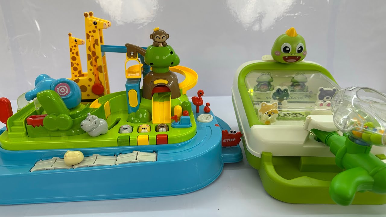 8-minute satisfying toy unboxing, animal park adventure, marble game console, | ASMR toy review