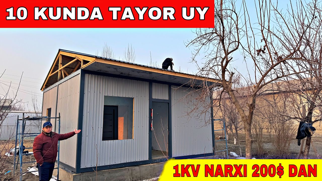 10 KUNDA TAYOR BOLGAN KOʻCHMA PEREFABRIK UYLAR! YOKI LEGO UYLAR SIZGA QANCHAGA TUSHADI? NARXI ARZON
