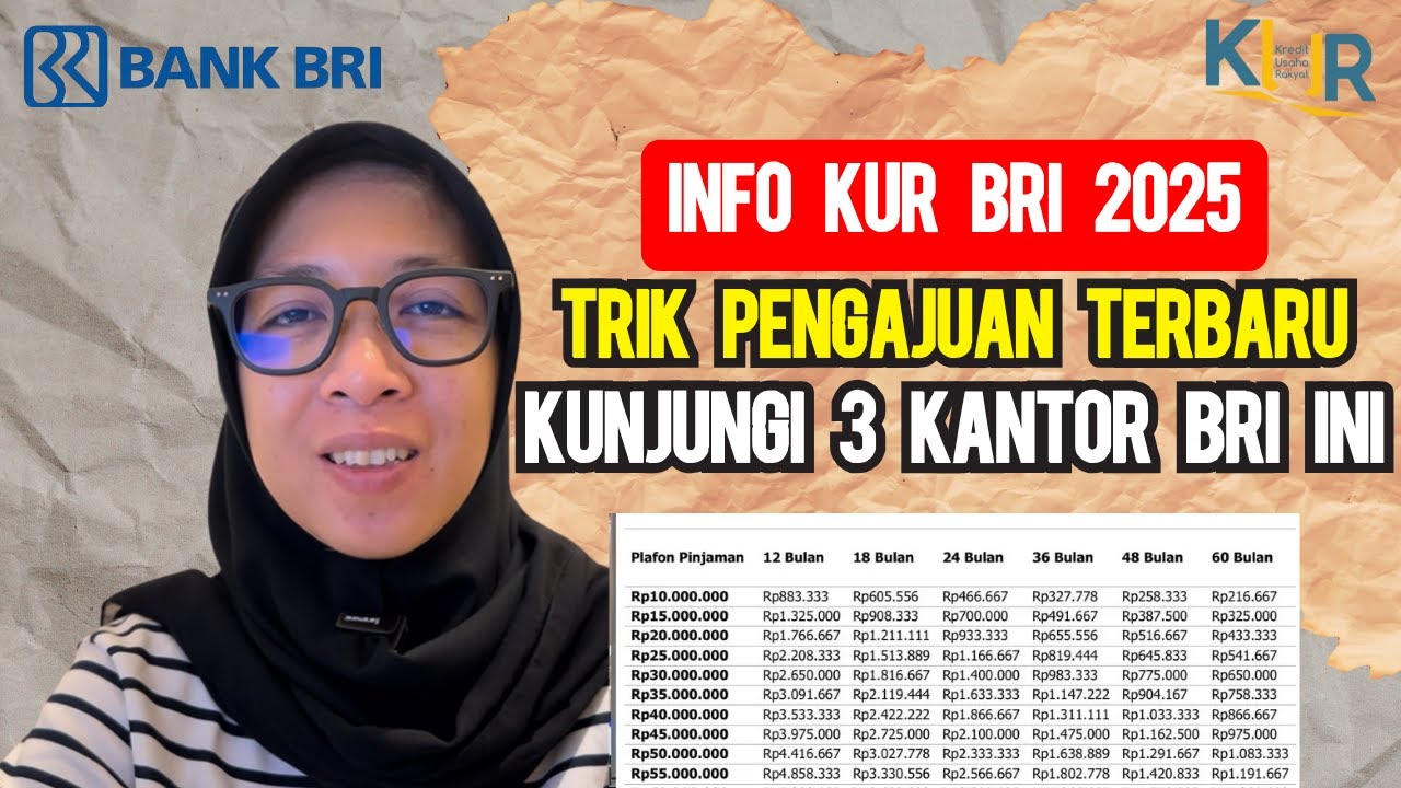 INFO KUR 2025 | INFORMASI KUR BRI 2025 | INFO SYARAT DAN CARA PENGAJUAN PINJAMAN KUR 2025 DI BRI INI