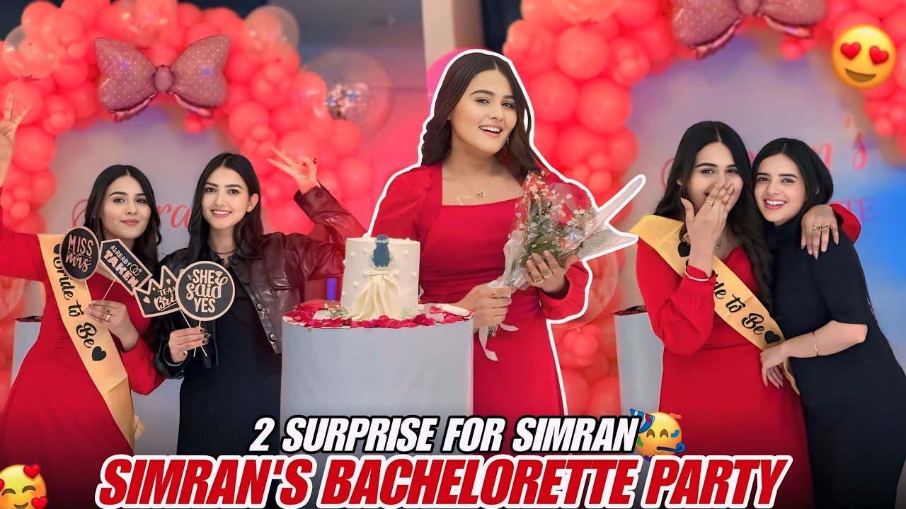 Simran Di Bachelorette Party 🥳❤️ || Rajdeep Sargun ne dita Surprise 🧿 || party te ekdum kon aya?🥺♥️ 