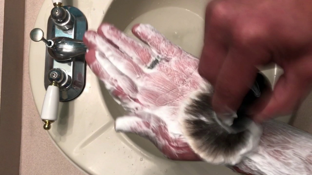 RazoRock Finest Badger + Myrsol Blue Soap + Arm Lather