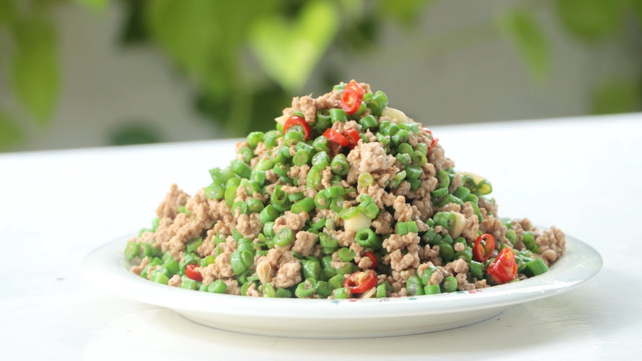 Quick stir-fried minced pork with green beans | Tasty home cooking