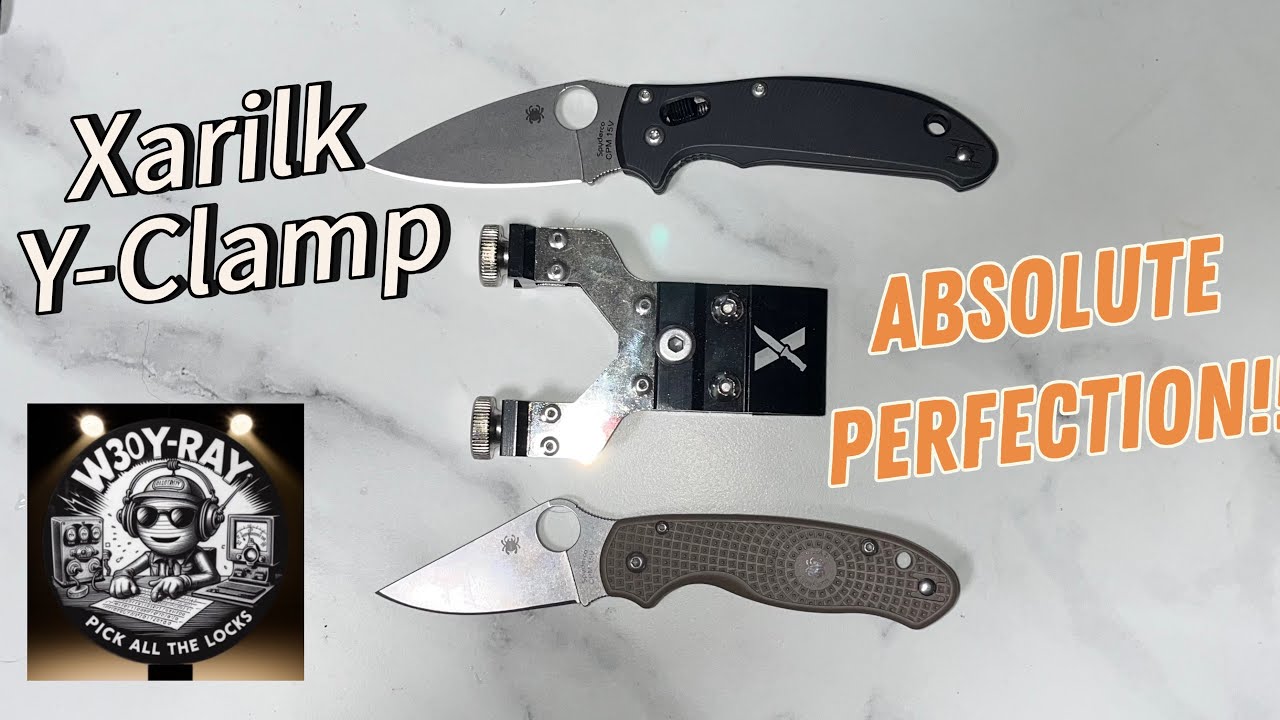 The Xarilk Y- Clamp for the Xarilk Gen 3 Fixed Angle Sharpener.