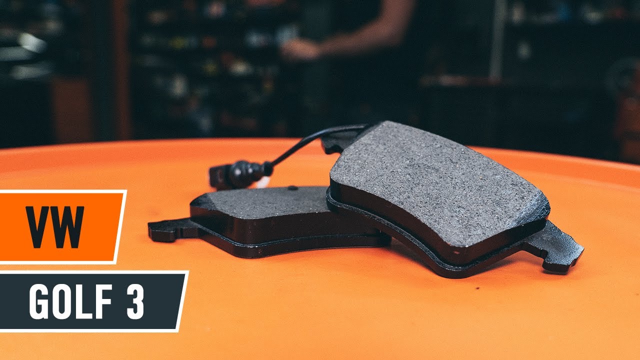 How to change front brake pads on VW GOLF 3 TUTORIAL | AUTODOC