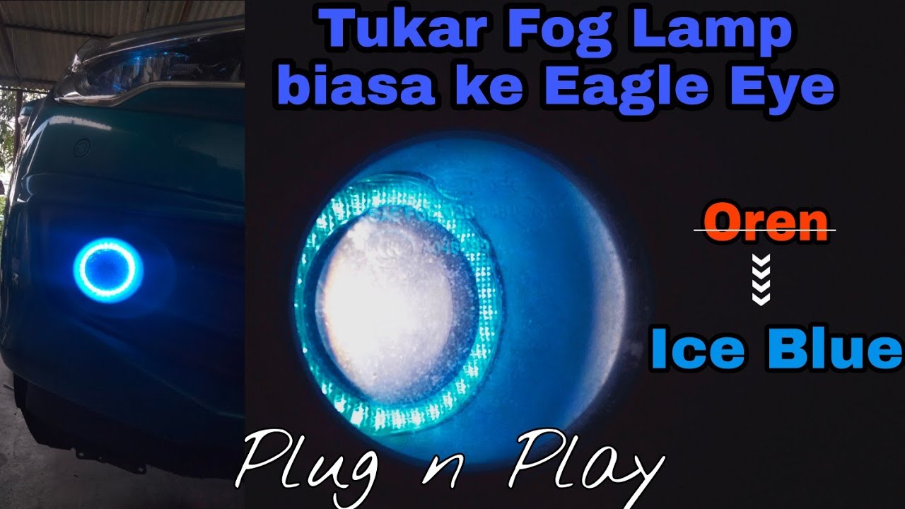 Tukar fog lamp Eagle Eye | Perodua Bezza