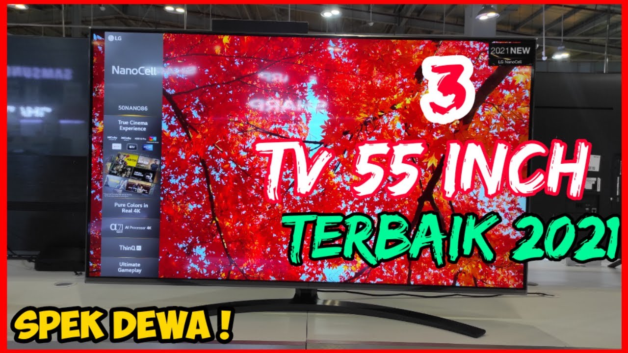 3 LED TV 55 Inch Terbaik 2021 | Gambar nya mirip nyata !