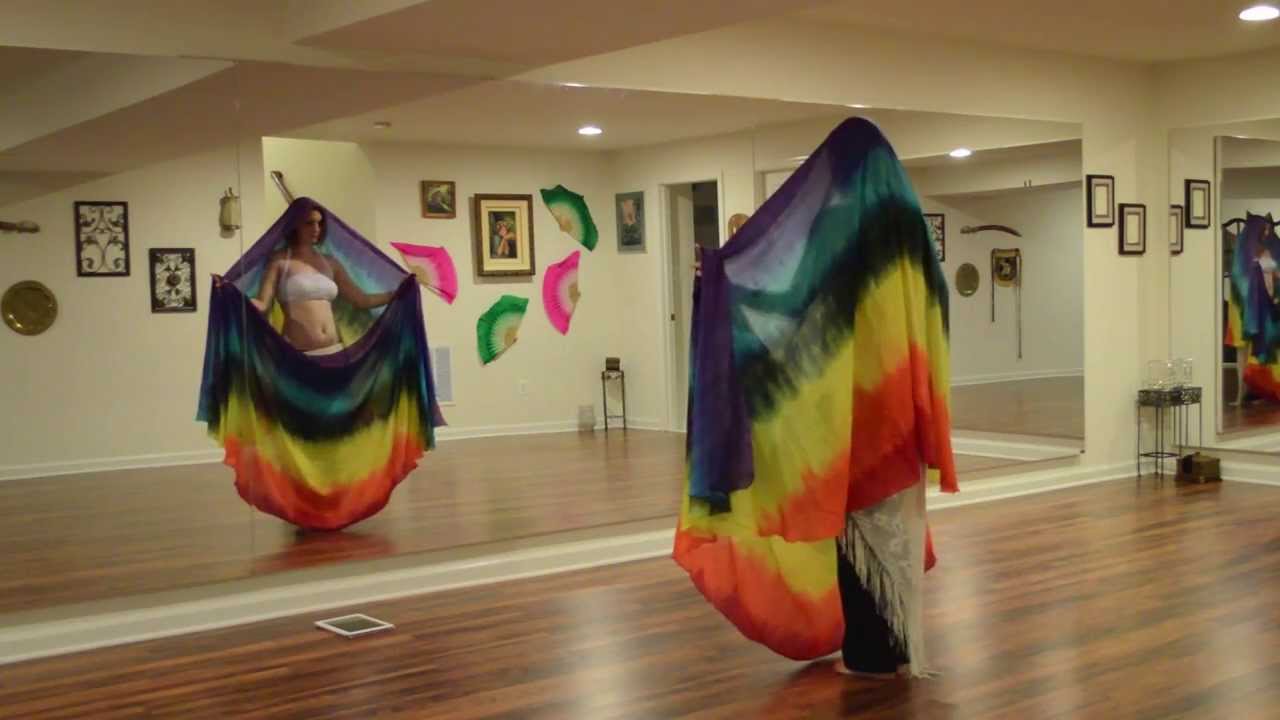Montage of Belly Dance DOUBLE Veil Moves