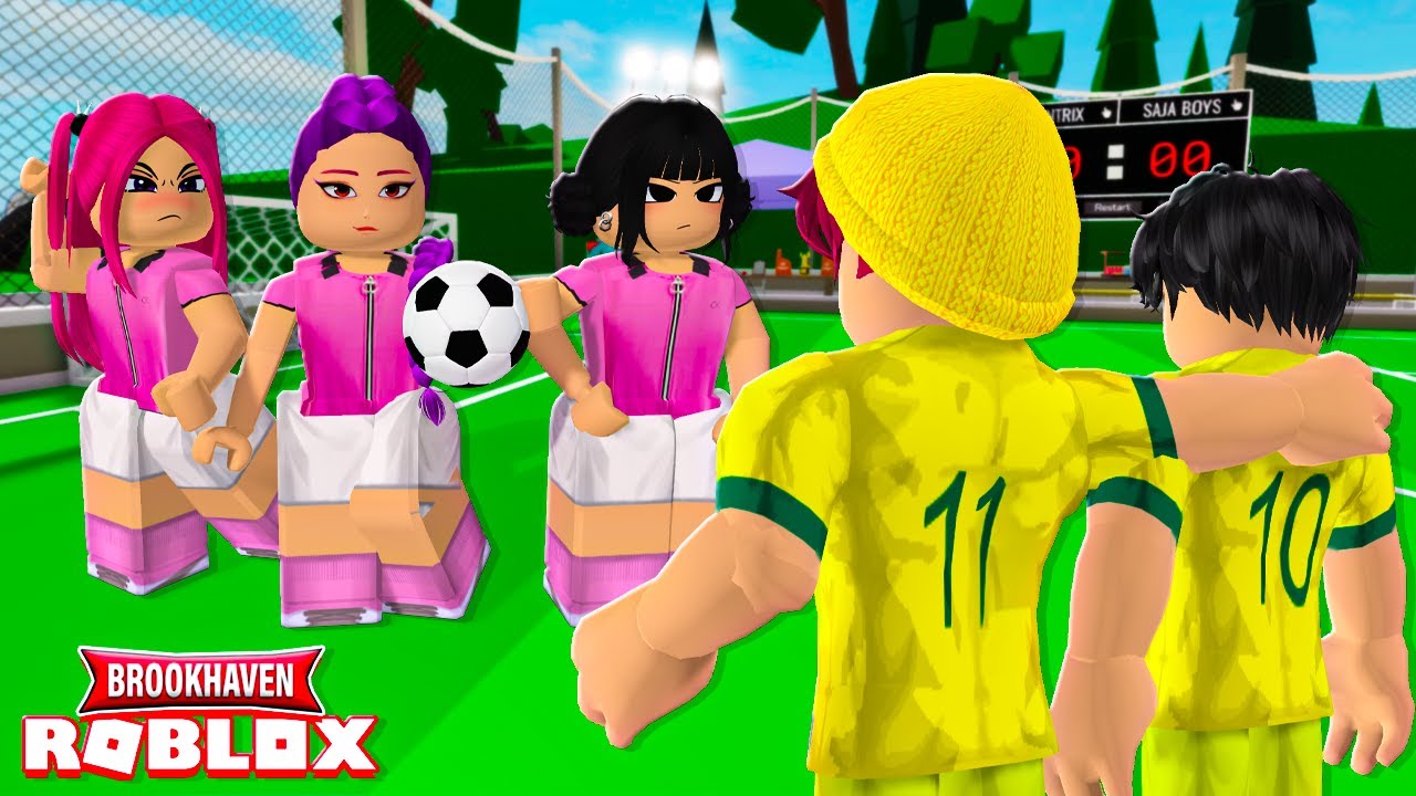 HUNTRIX ET SAJA BOYS FONT UN MATCH! ROBLOX BROOKHAVEN RP
