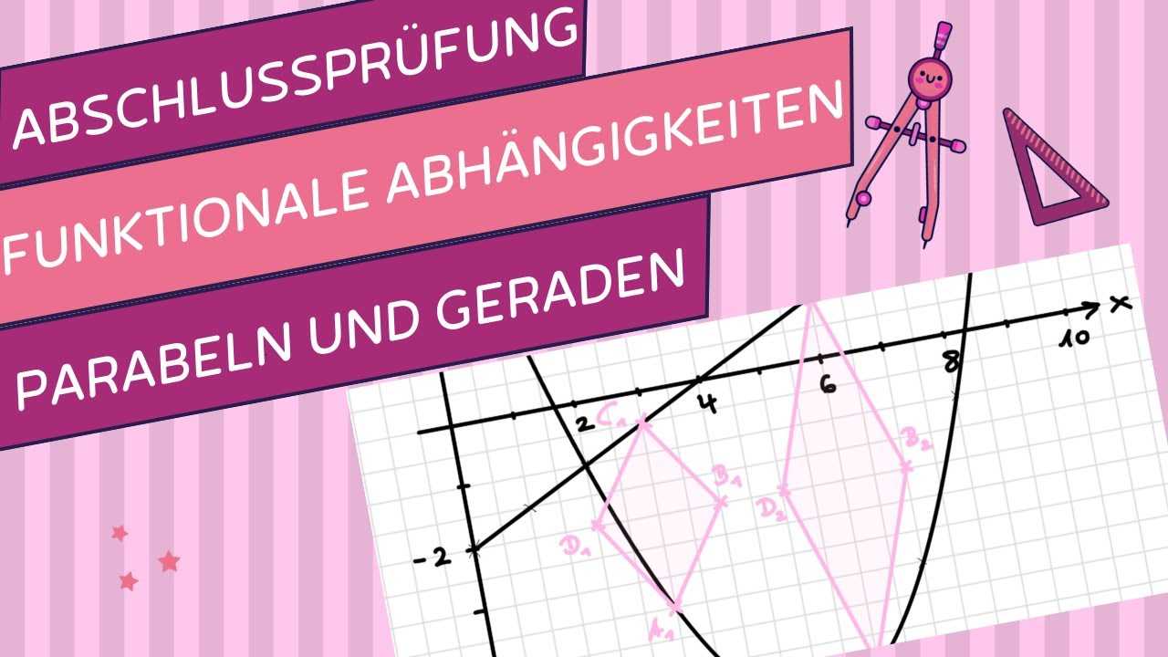Prüfungsaufgabe: Funktionale Abhängigkeiten - Parabeln und Geraden