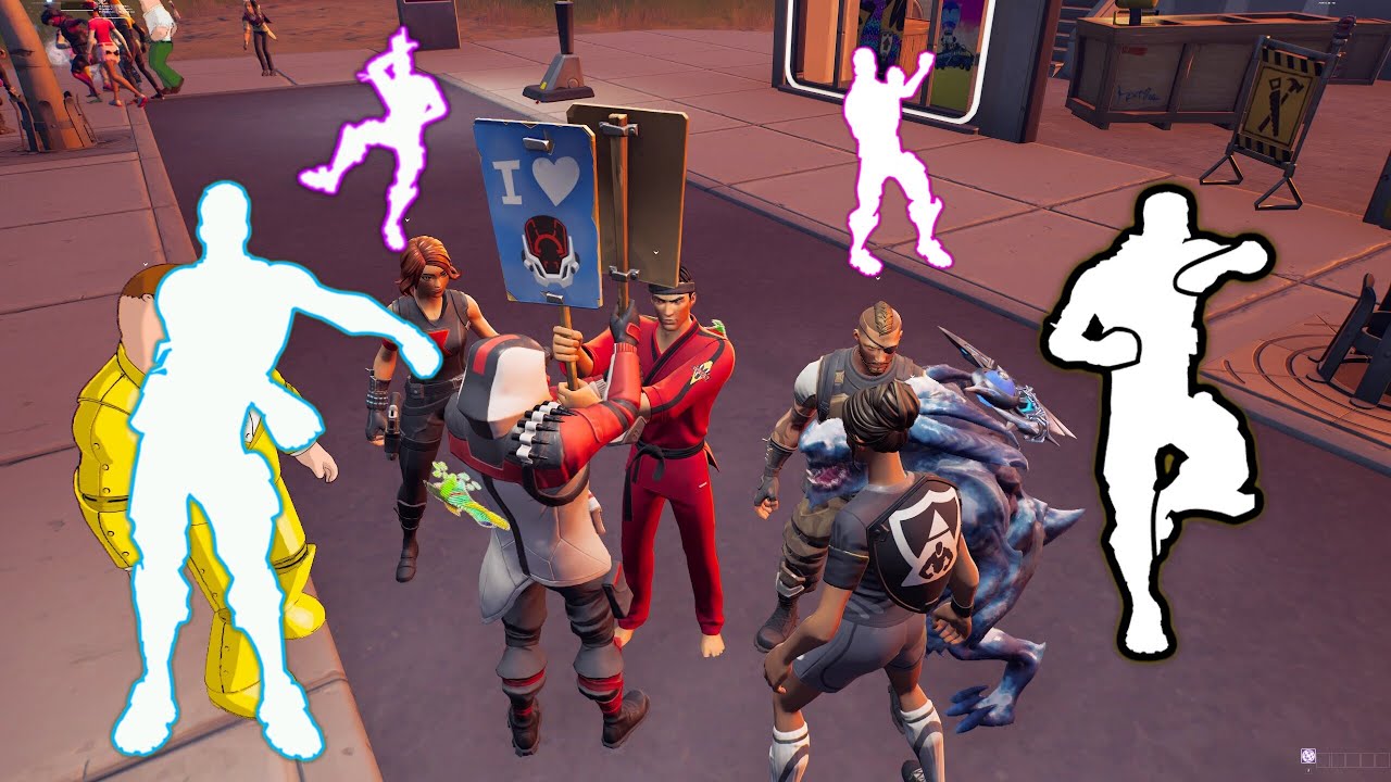 Flexing All Rare Emotes With $20,000 Skin in Fortnite