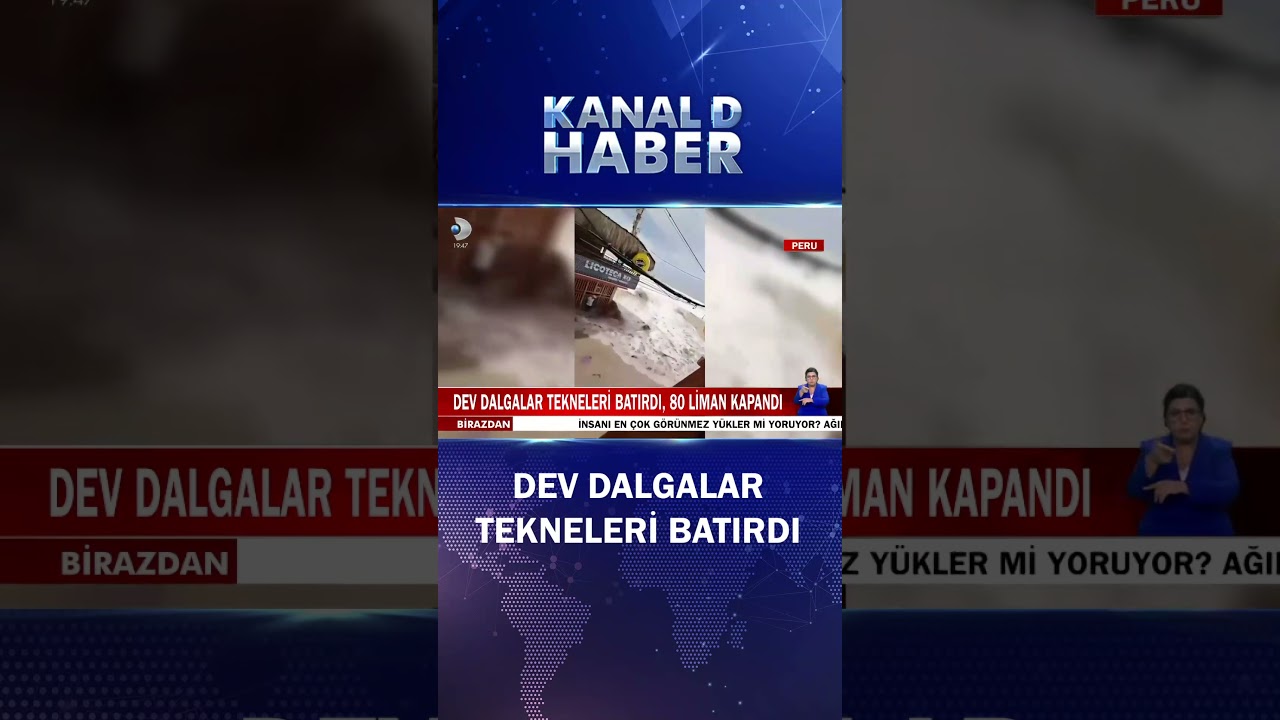 Peru'da Dev Dalgalar Tekneleri Batırdı, 80 Liman Kapatıldı!