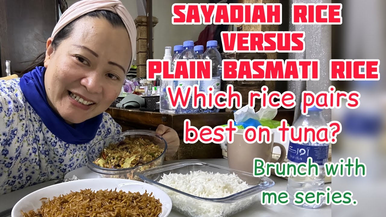 Sayadiah rice vs plain basmati rice.Brunch with me series. #pinayegyptianfusion #food #mukbang