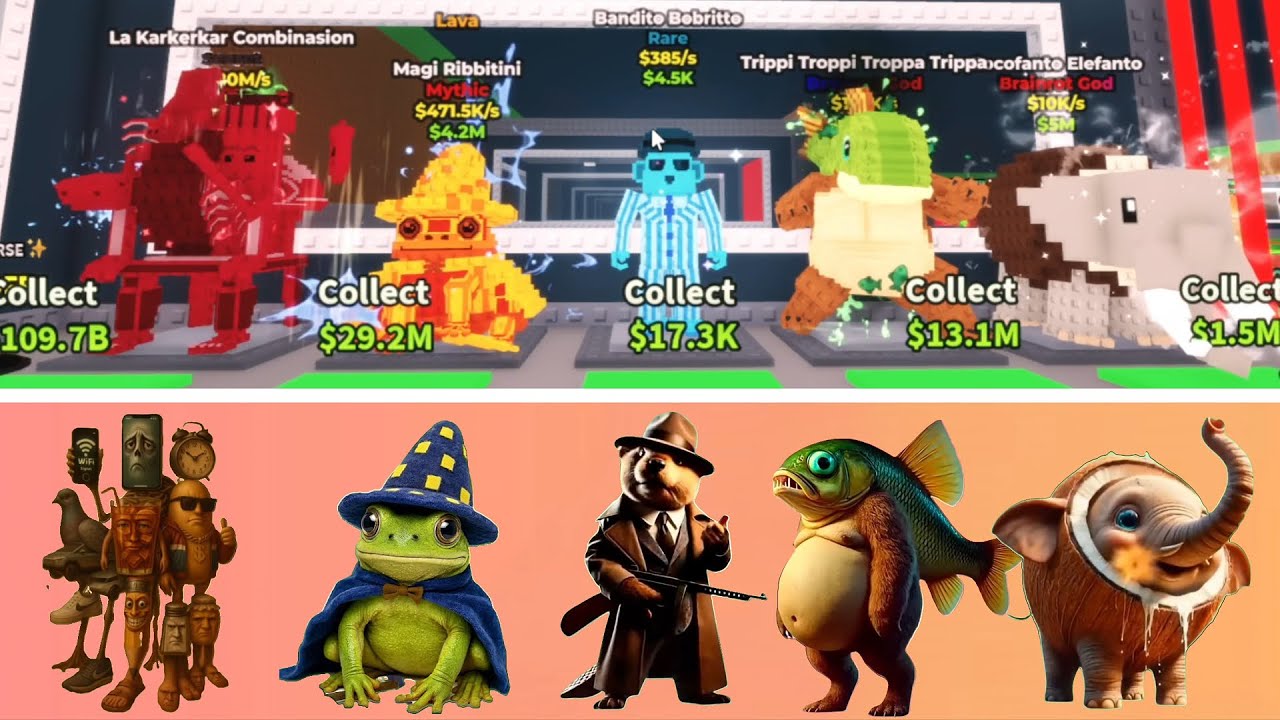 ALL NEW Roblox Steal a Brainrot Characters vs Italian Brainrot! #8