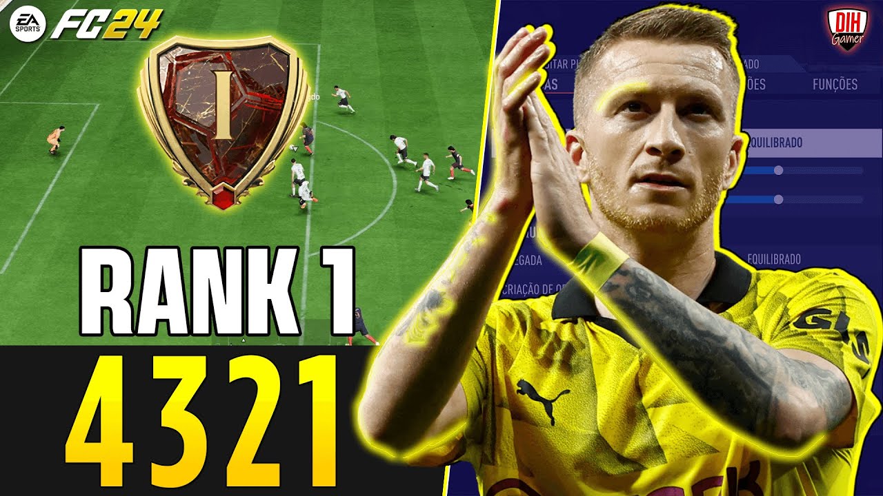 FORMAÇÃO 4321 RANK 1! TÁTICA META E INSTRUCÕES 4-3-2-1 EA FC 24