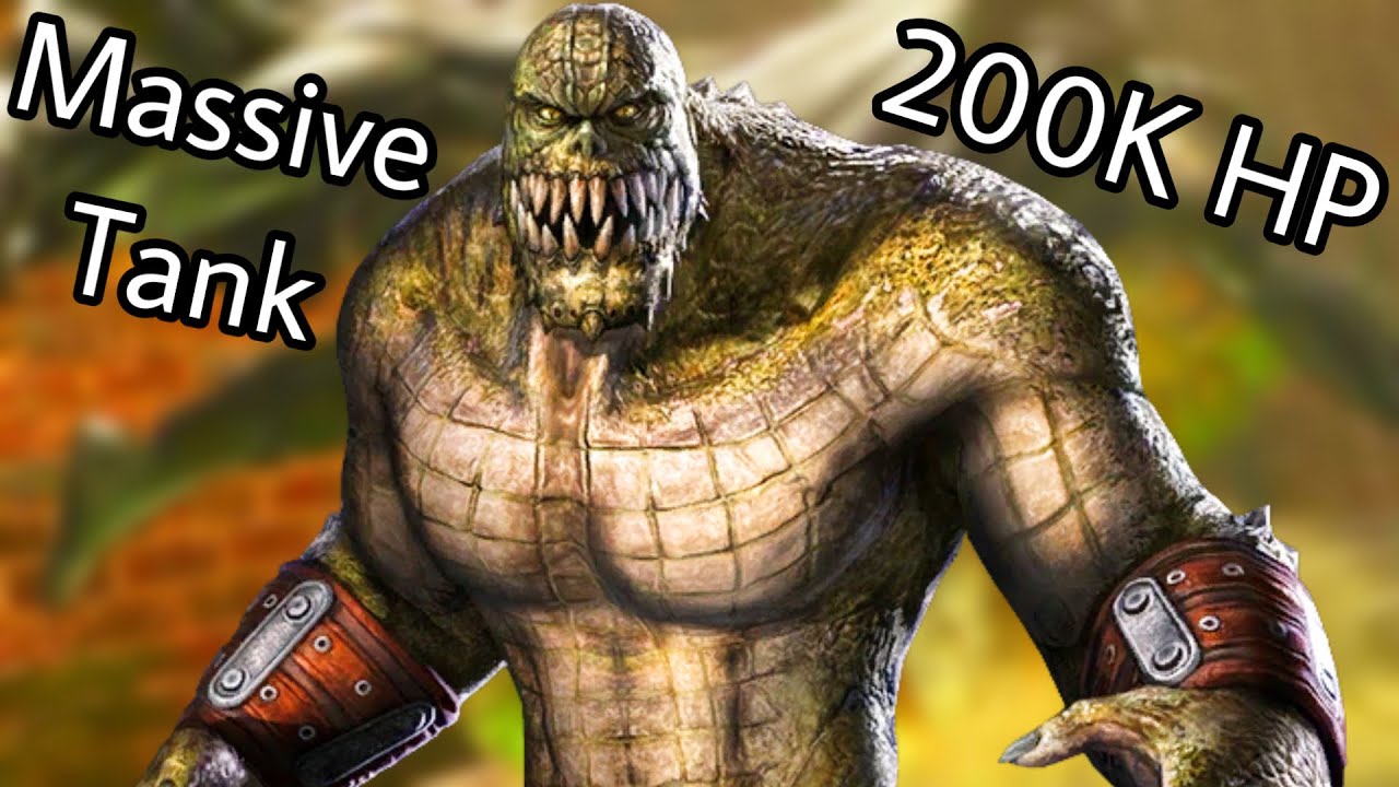 Injustice Mobile- 200k+ HP Tank/ Arkham Killer Croc