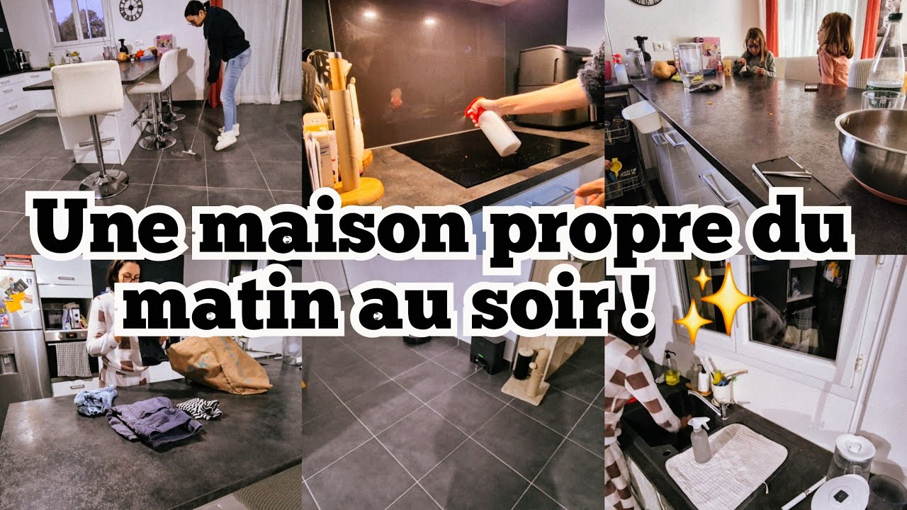 Ma routine m&eacute;nage compl&egrave;te : matin, midi et soir !