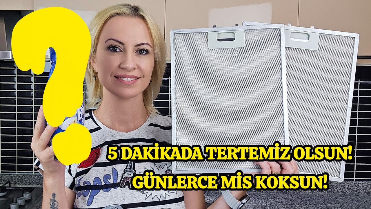 ASPİRATÖR FİLTRESİNİ BAKIN NASIL TEMİZLEDİM! (Hiç Bir Yerde Yok!)